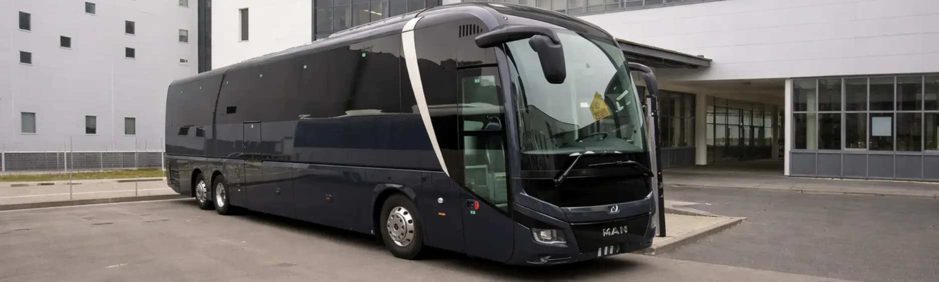 Group boarding a coach for an event
